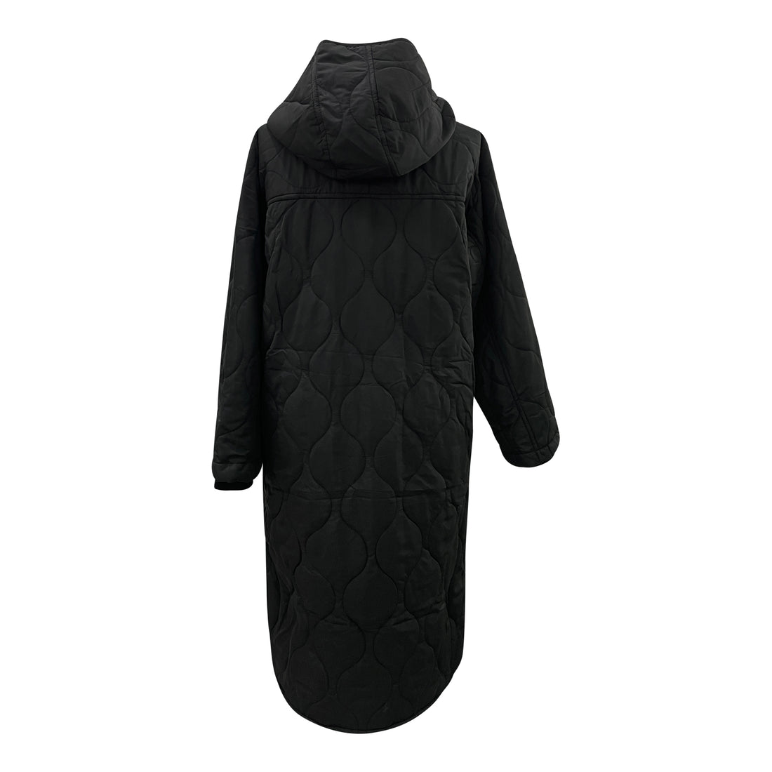 quilted hooded coat