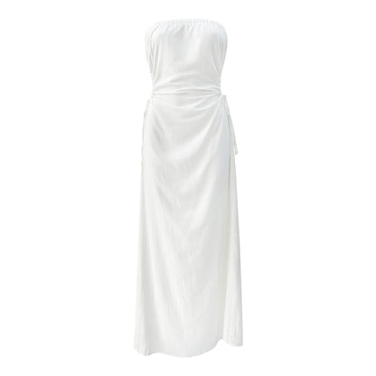 sana strapless linen dress